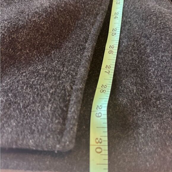 CALVIN KLEIN Wom. oversized Med-Lrg Charcoal double breasted Wool Blend Peacoat - Picture 4 of 11
